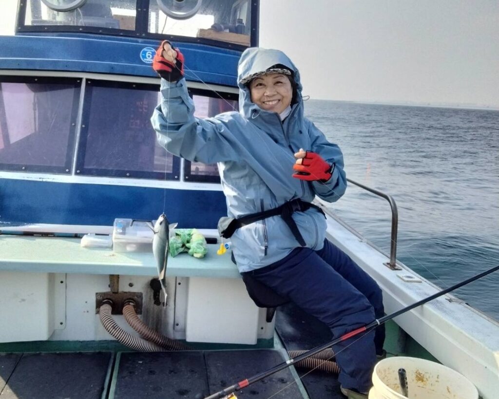 取材を受ける 重松喜美代さん