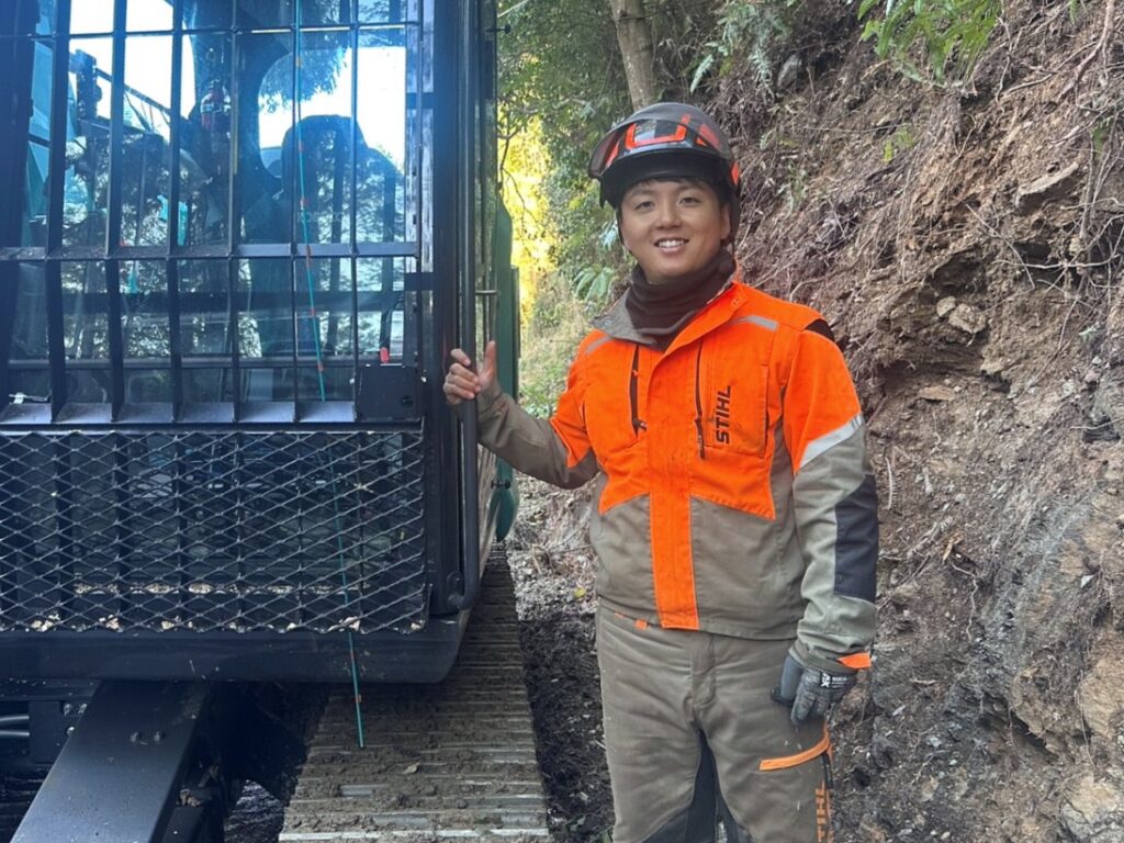 取材を受ける 狩野晃和さん