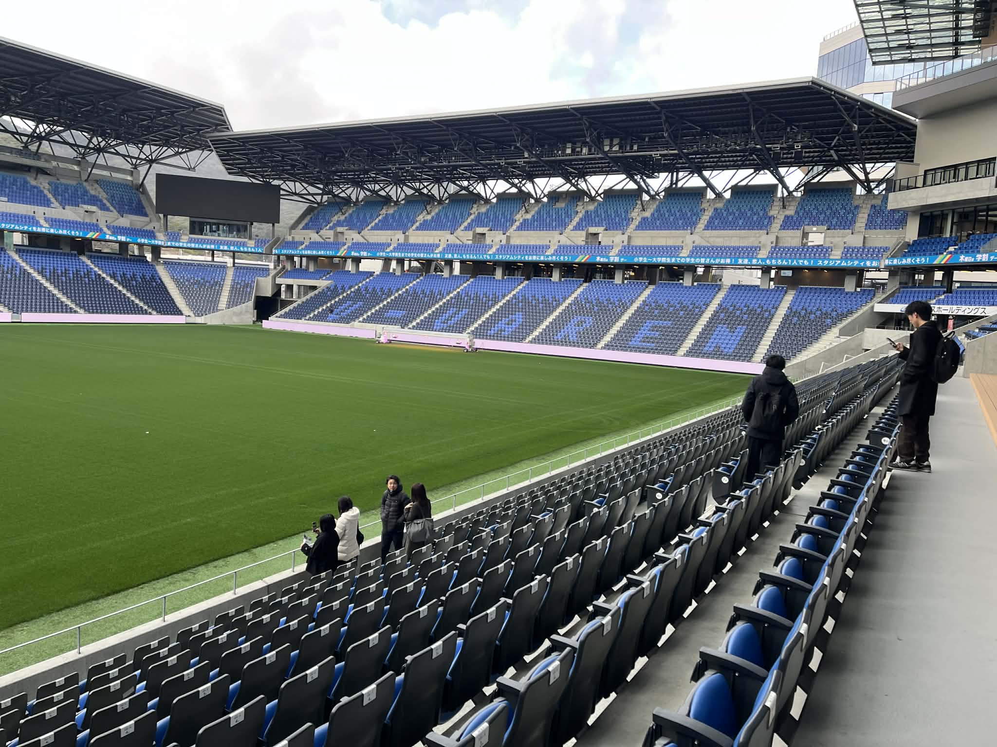 リコーワーケーションでのスタジアムシティ視察のようす