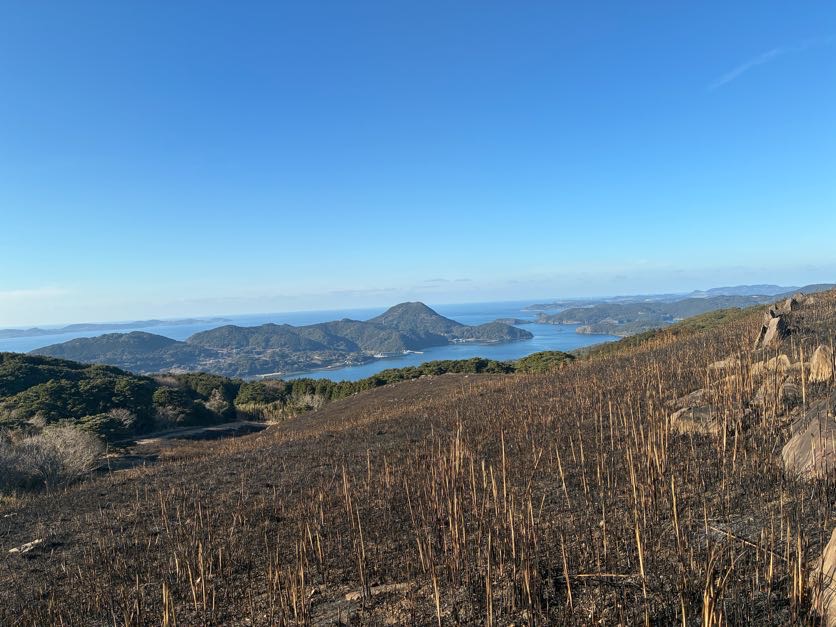 平戸市の名所川内峠のようす